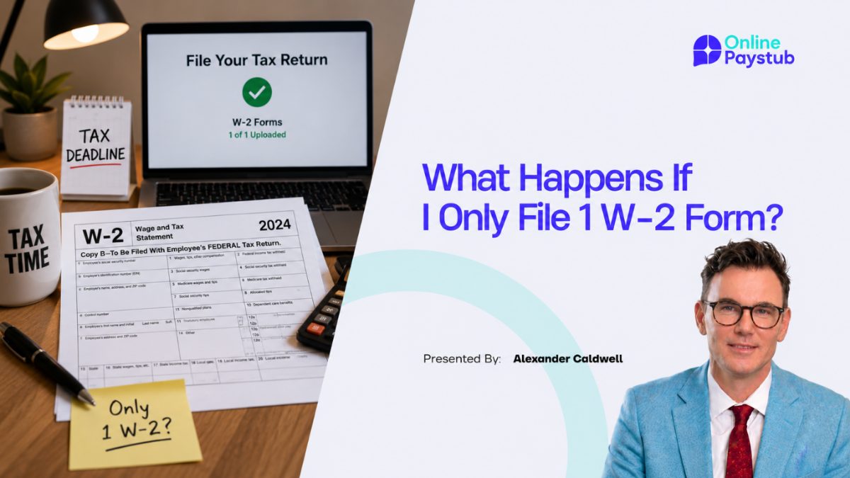 What Happens If I Only File 1 W-2 Form? — guide by Alexander Caldwell