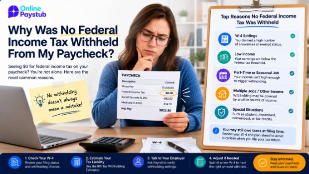 Why Was No Federal Income Tax Withheld From My Paycheck? — guide by Alexander Caldwell