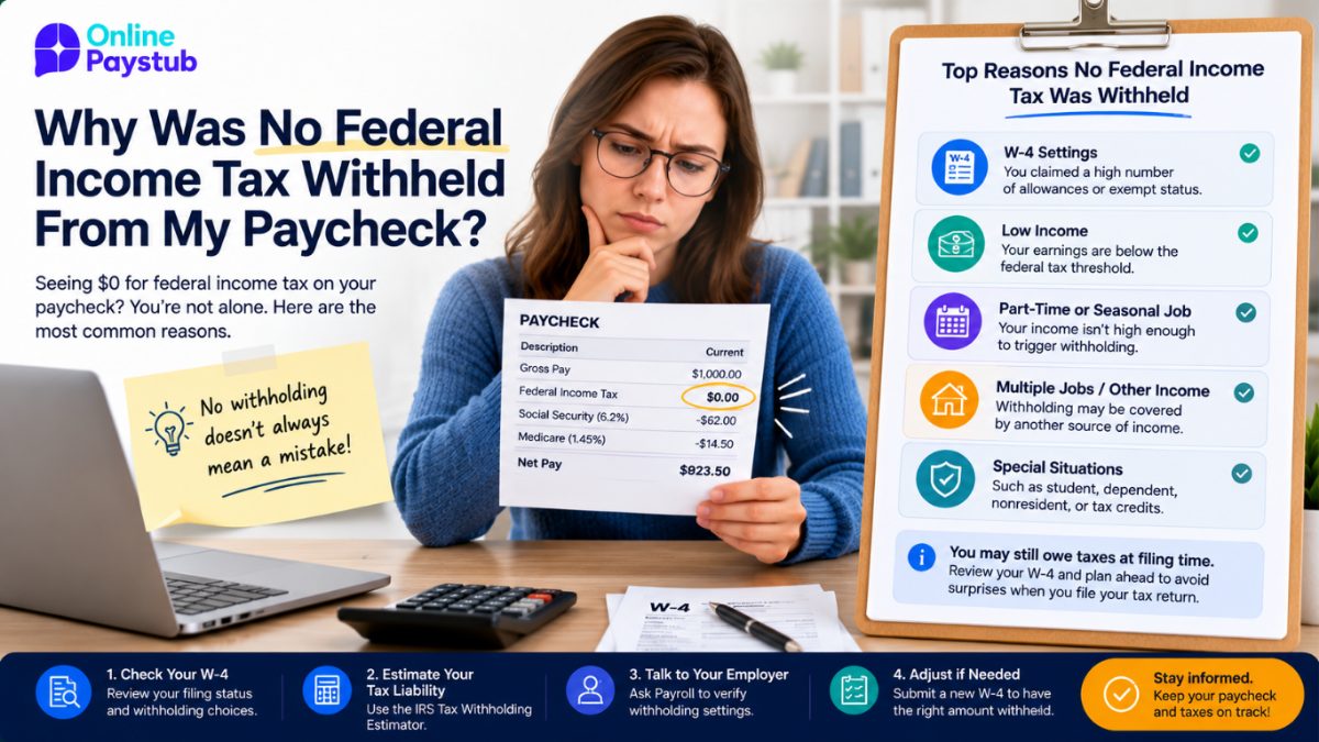 Why Was No Federal Income Tax Withheld From My Paycheck? — guide by Alexander Caldwell